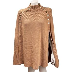 G.I.L.I Camel Brown Cape Poncho Style‎ Sweater